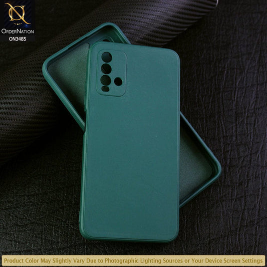 Xiaomi Redmi 9T Cover - Dark Green - ONation Silica Gel Series - HQ Liquid Silicone Elegant Colors Camera Protection Soft Case