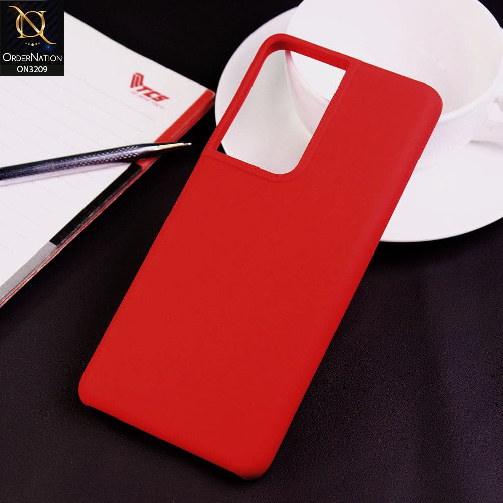 Samsung Galaxy S21 Ultra 5G Cover - Red - New Silica Gel Soft Silky Smooth Back Case