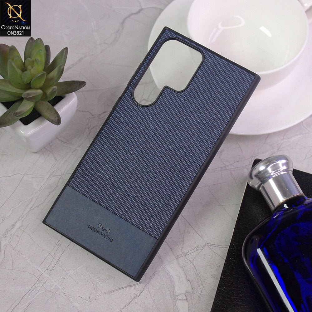 Samsung Galaxy S23 Ultra 5G Cover - Blue - New Trendy KeePhone British Series Soft Silicon Case