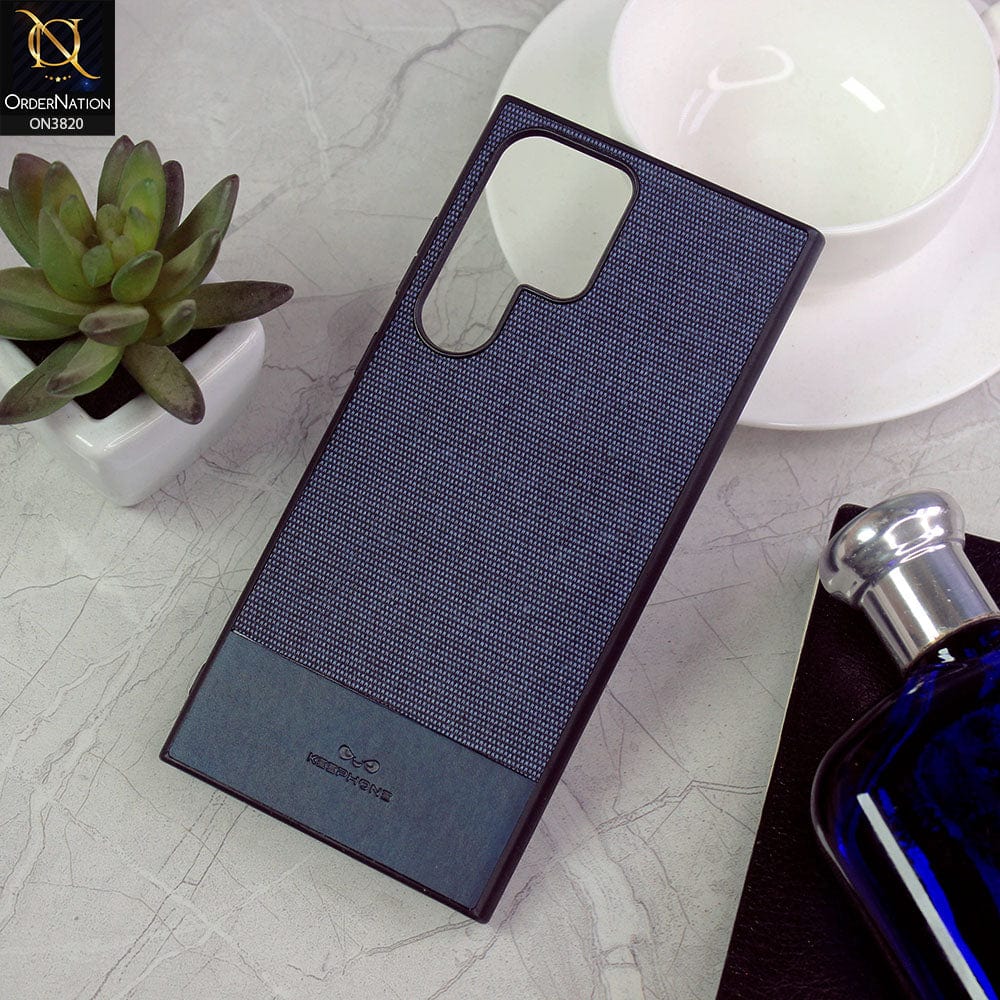 Samsung Galaxy S23 Ultra 5G Cover - Blue - New Trendy KeePhone Fabrica Series Soft Silicon Case