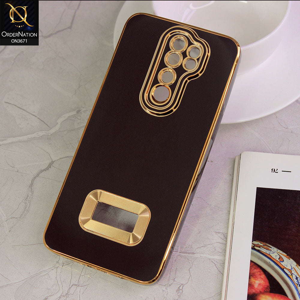 Xiaomi Redmi Note 8 Pro Cover - Black - All New Electroplating Borders With Logo Hole Protective Soft Silicon Case