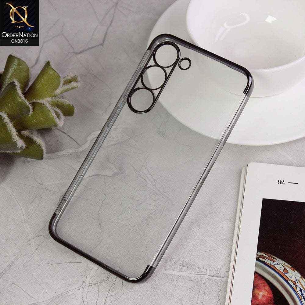 Samsung Galaxy S23 5G Cover - Black - All New Luxury KeePhone Slim Case With Electroplating Borders Clear Back Protective Case