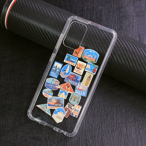 Samsung Galaxy A32 Cover - Personalised Boarding Pass Ticket Series - Clear Phone Case - Crystal Series Premium Quality Clear Case ( Fast Delivery )