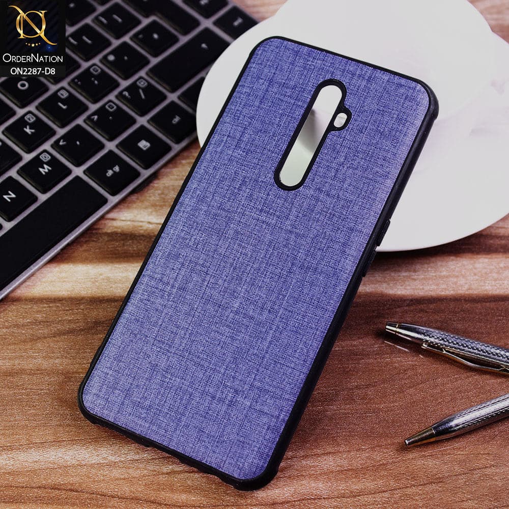 Oppo Reno 2F Cover - Design 8 - Fabric Look Style Soft Classic Case