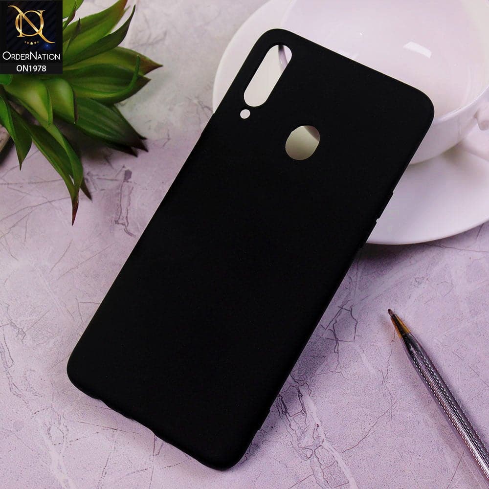 Samsung Galaxy A20s Cover - Black - Candy Color Soft Silicon Case