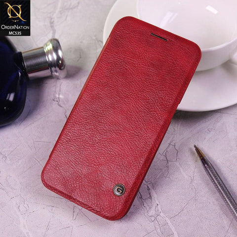 Samsung Galaxy S6 Cover - Red - G-Case PU Leather Wallet Luxury Case