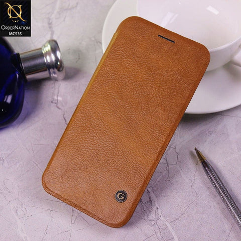 iPhone XS / X Cover - Brown - G-Case PU Leather Wallet Luxury Case