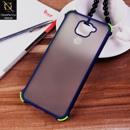 Xiaomi Redmi 10X 4G Cover - Blue - Translucent Matte Shockproof Camera Ring Protection Case
