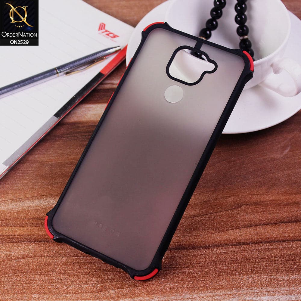 Xiaomi Redmi 10X 4G Cover - Black - Translucent Matte Shockproof Camera Ring Protection Case