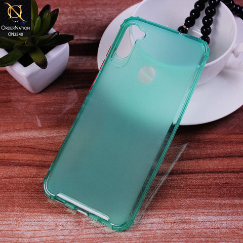 Samsung Galaxy M11 Cover - Sea Green - Candy Assorted Color Soft Semi-Transparent Case