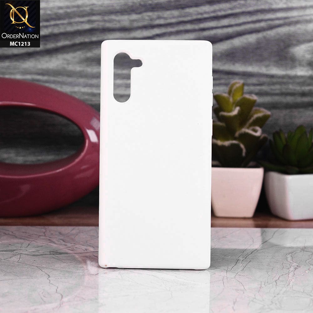 Samsung Galaxy Note 10 Cover - White - Soft Shockproof Sillica Gel Case