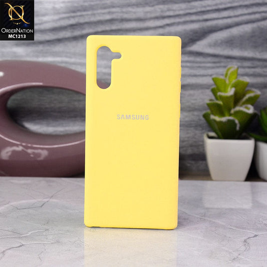 Samsung Galaxy Note 10 Cover - Yellow - Soft Shockproof Sillica Gel Case