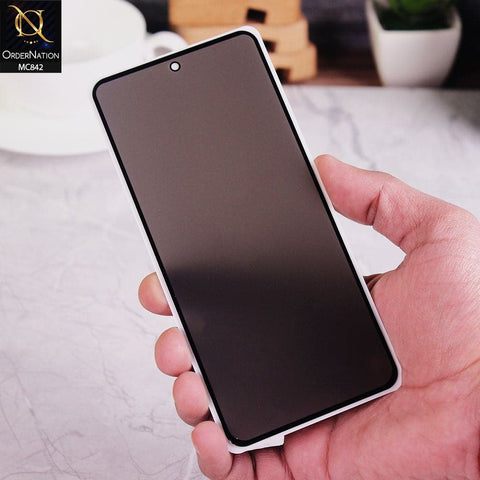 Samsung Galaxy A72 Screen Protector - Black - V2 Privacy Tempared Screen Protector