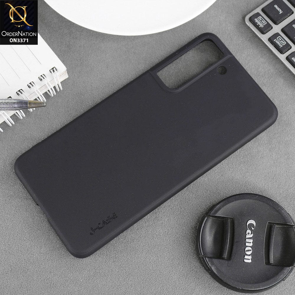 Samsung Galaxy S21 FE 5G Cover - Black - J-Case Square Shape Shockproof Soft Silicone Case