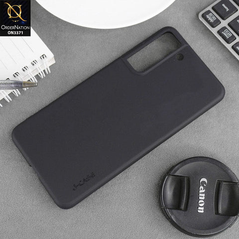 Samsung Galaxy S21 FE 5G Cover - Black - J-Case Square Shape Shockproof Soft Silicone Case