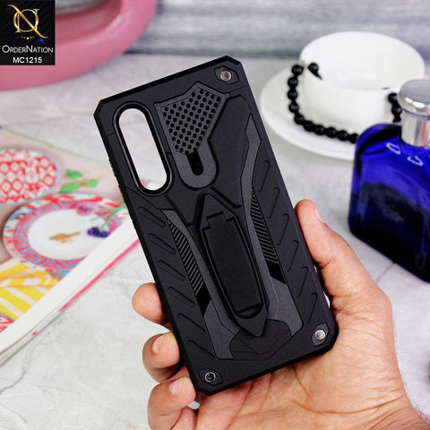 Huawei P30 Cover - Black - Hybrid Shockproof Stand Case