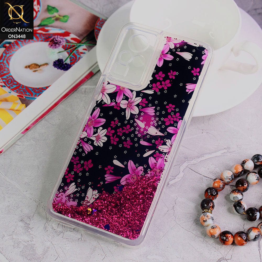 Infinix Zero Xi Cover - Design 2 - Rainbow Series Design Soft Silicone Bling Sparkle Moving  Liquid Glitter Case