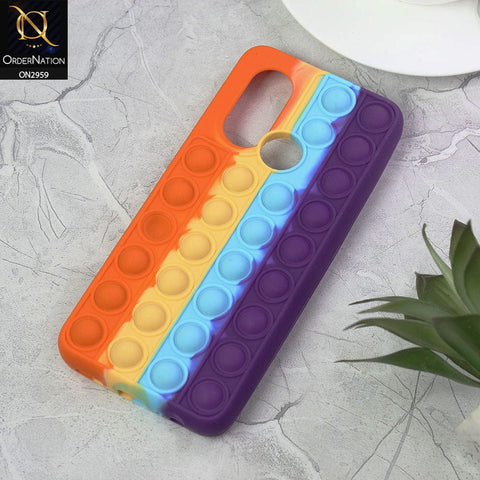 Infinix Hot 11s Cover - Orange - Trendy Fidget Stress Relief Bubble Soft Case