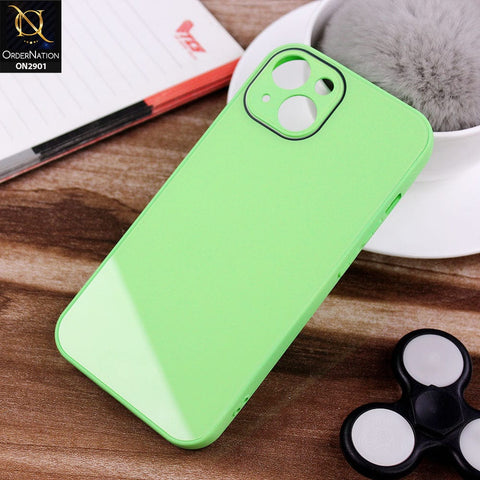 iPhone 13 Cover - Neon Green - New Glossy Shine Soft Borders Camera Protection Back Case