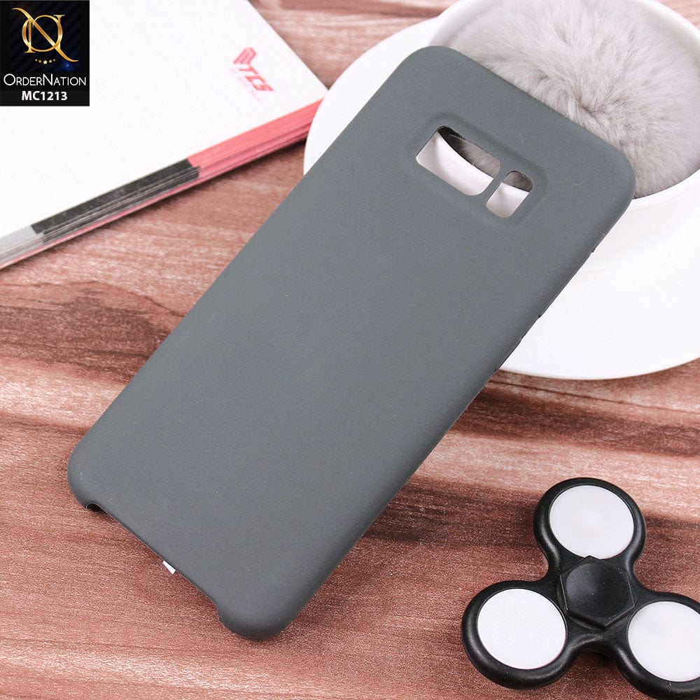 Samsung Galaxy S8 Plus Cover - Dark Gray - Soft Shockproof Sillica Gel Case
