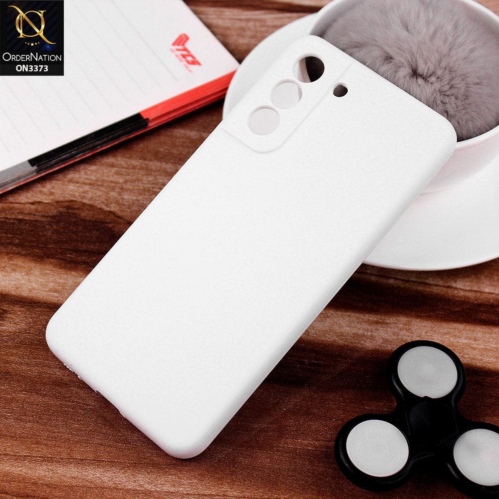 Samsung Galaxy S21 FE 5G Cover - White -  Soft Shockproof Sillica Gel Camera Protection Case