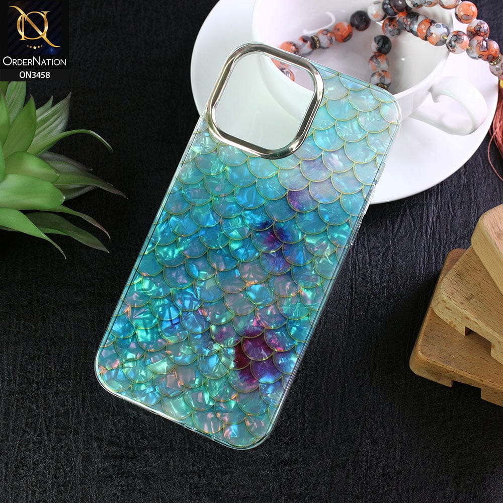 iPhone 13 Pro Max Cover - Design3 - New Stylish Electroplated Camera Ring Acrylic With Soft Borders Case