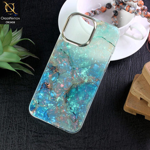 iPhone 13 Pro Max Cover - Design2 - New Stylish Electroplated Camera Ring Acrylic With Soft Borders Case