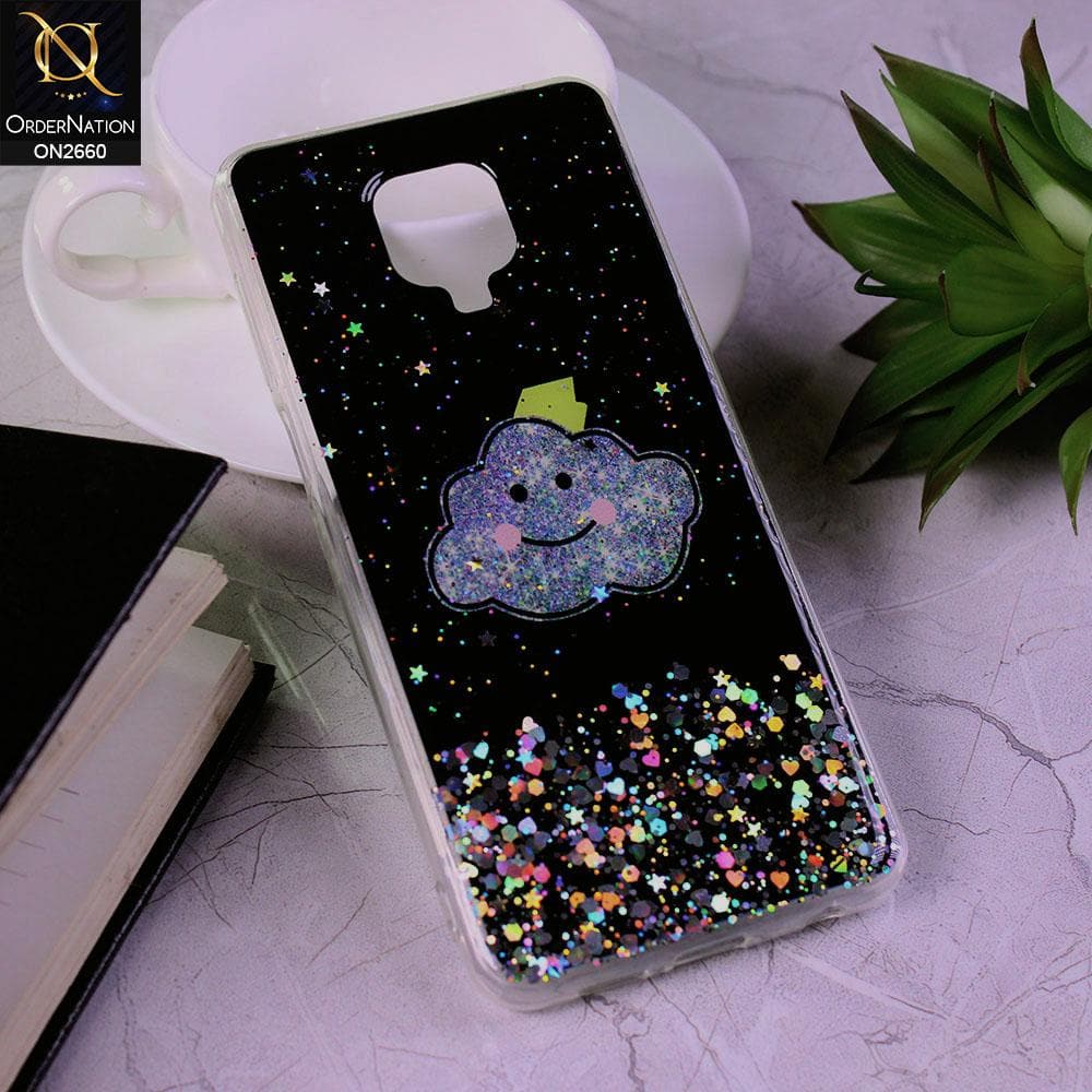 Xiaomi Poco M2 Pro - Black - Glamorous Look Glitter Shine Tpu Case - Glitter Does Not Move