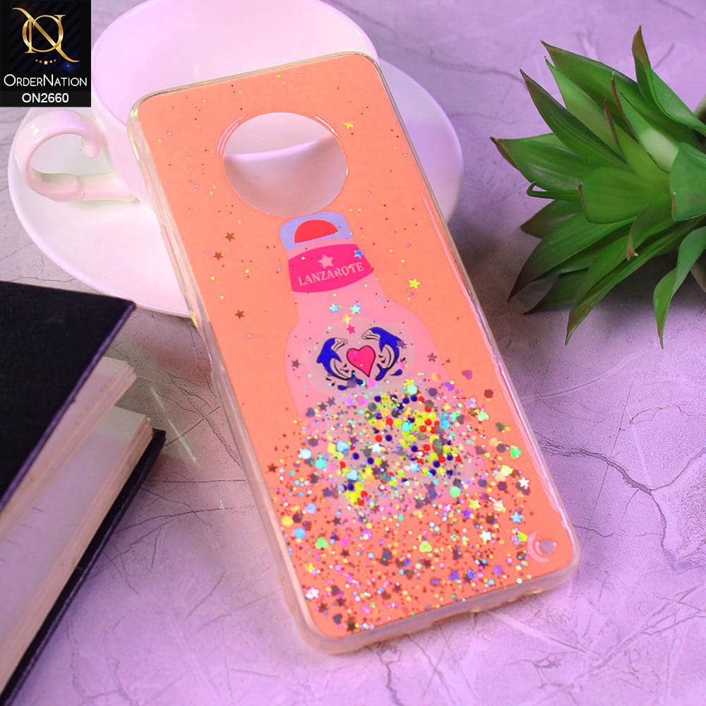 Infinix Note 7 - Dark Pink - Glamorous Look Glitter Shine Tpu Case - Glitter Does Not Move