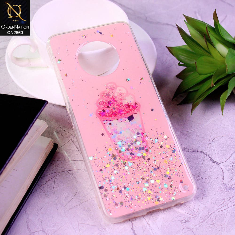 Infinix Note 7 - Light Pink - Glamorous Look Glitter Shine Tpu Case - Glitter Does Not Move