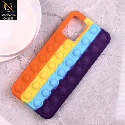 Vivo Y21 Cover - Orange - Trendy Fidget Stress Relief Bubble Soft Case