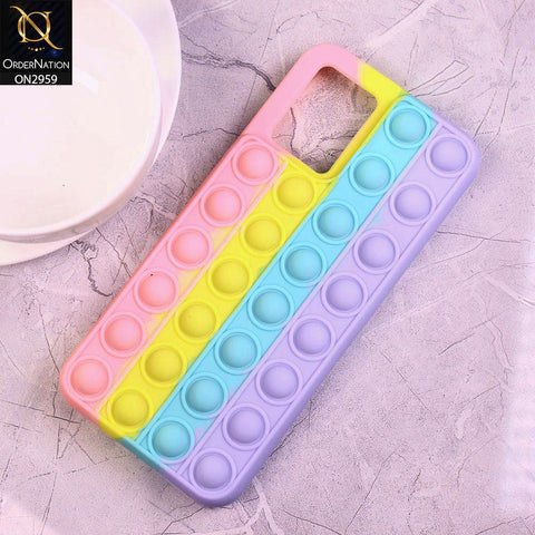 Vivo Y21s Cover - Pink - Trendy Fidget Stress Relief Bubble Soft Case