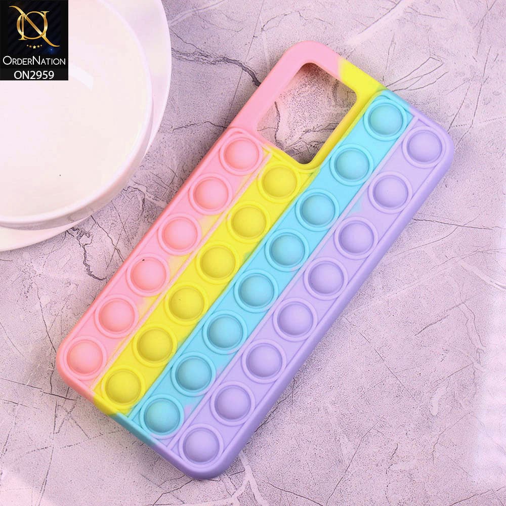 Vivo Y33s Cover - Pink - Trendy Fidget Stress Relief Bubble Soft Case