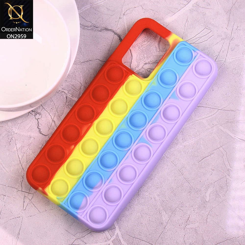 Vivo Y33s Cover - Red - Trendy Fidget Stress Relief Bubble Soft Case