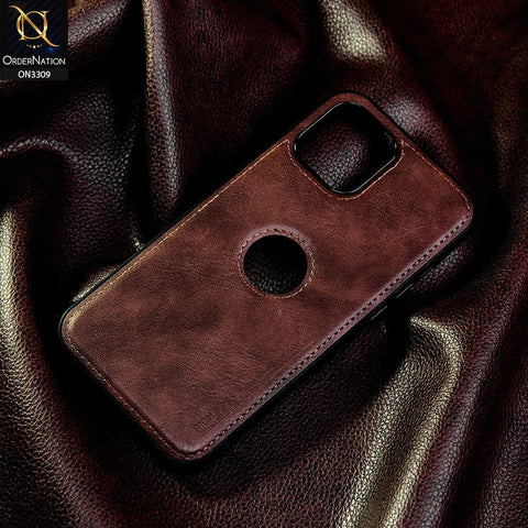 Phone 12 Pro Max Cover - Dark Brown - Rich Boss Leather Soft Case