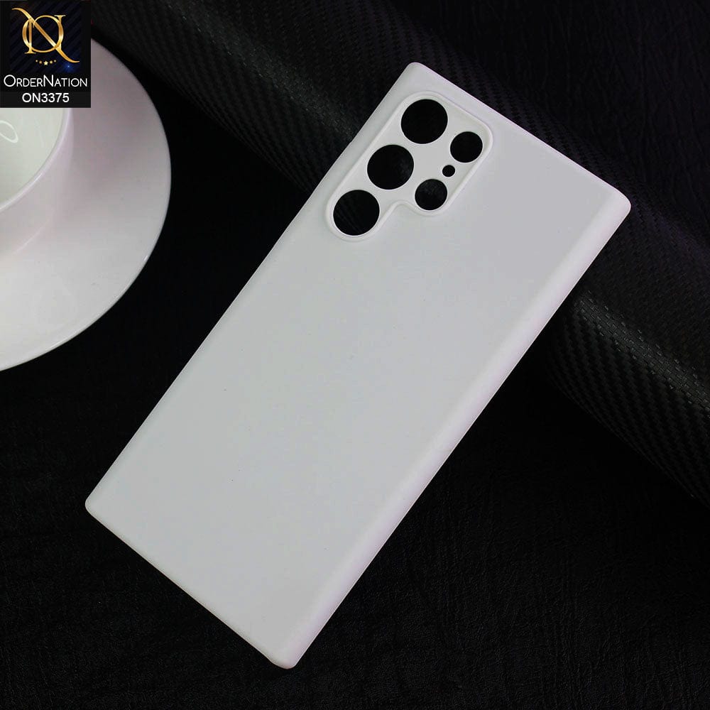 Samsung Galaxy S22 Ultra 5G Cover - White -  Soft Shockproof Sillica Gel Camera Protection Case