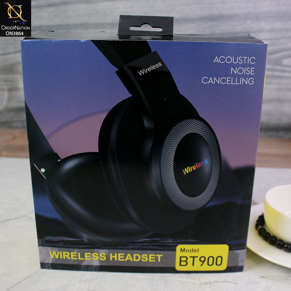 BT-900 Acoustic Noise Cancelling Wireless Headset - Black