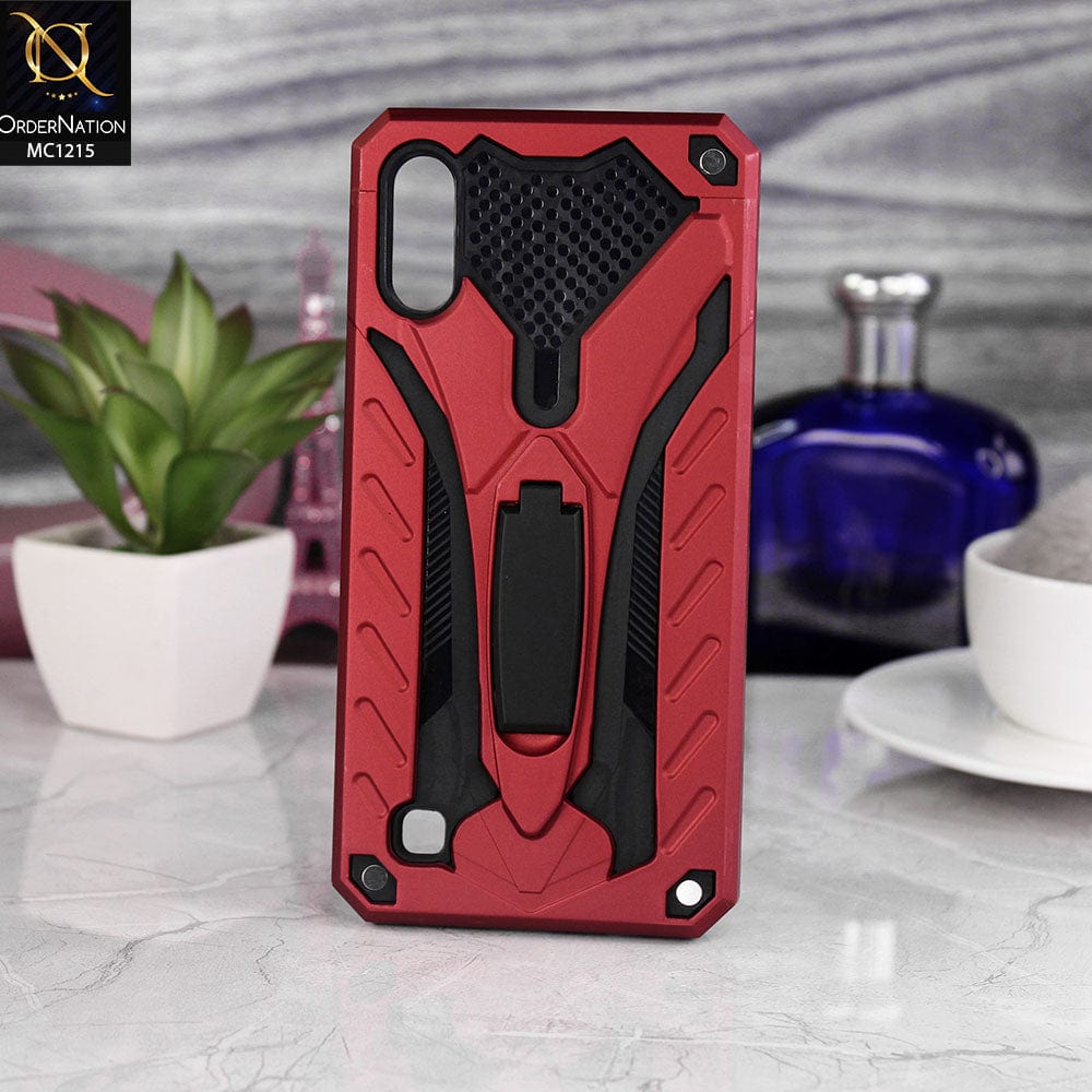 Samsung Galaxy A10 - Red - Hybrid Shockproof Stand Case