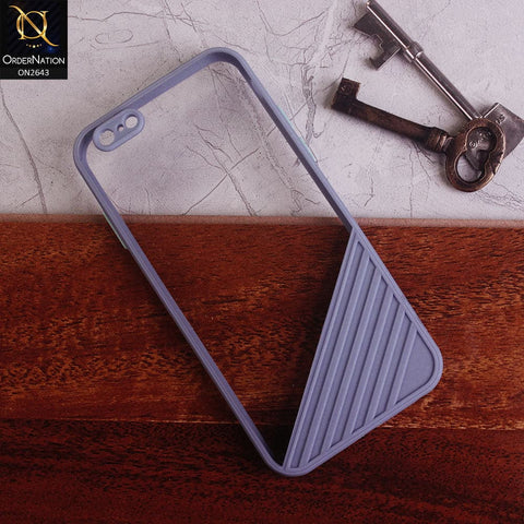 iPhone 6S / 6 Cover - Gray - New Stylish Dual Touch Transparent Soft Triangle Case
