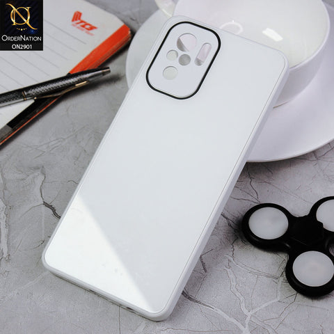 Xiaomi Redmi Note 10 4G Cover - White - New Glossy Shine Soft Borders Camera Protection Back Case