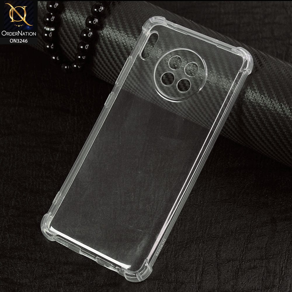 Huawei Mate 30 Cover - Soft 4D Design Shockproof Silicone Transparent Clear Case
