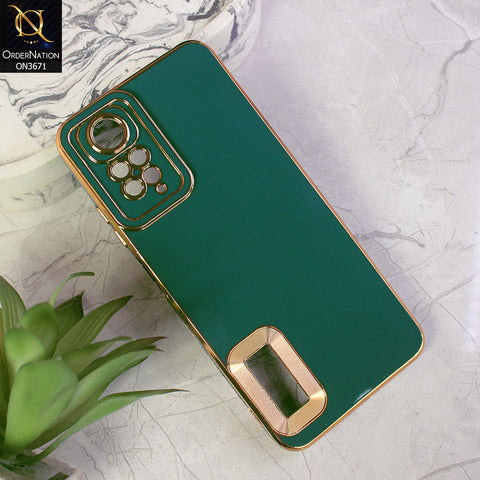 Xiaomi Redmi Note 11S Cover - Green - All New Electroplating Borders With Logo Hole Protective Soft Silicon Case