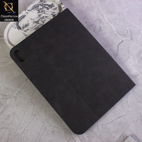 Apple iPad (2022) Cover - Black - PU Leather Texture Smart Book Foldable Case