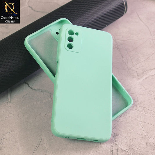 Samsung Galaxy A02s Cover - Cyan - ONation Silica Gel Series - HQ Liquid Silicone Elegant Colors Camera Protection Soft Case