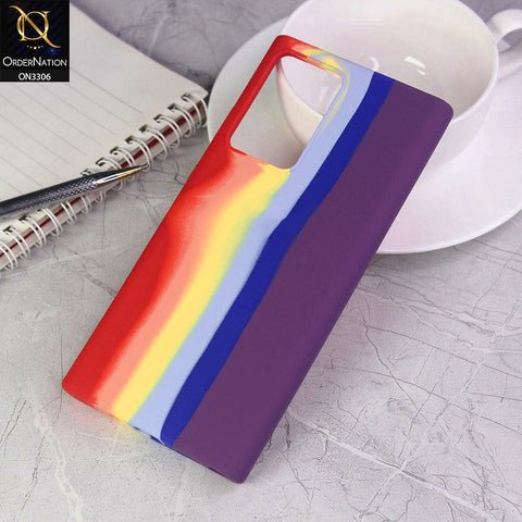 Samsung Galaxy Note 20 Ultra Cover - Purple - New Silky Soft Silicone Rainbow Series Protective Case