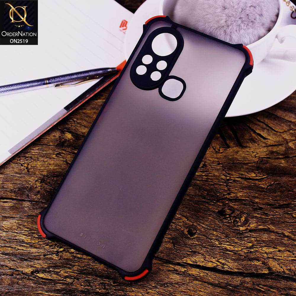 Infinix Hot 11s Cover - Black - Translucent Matte Shockproof Full Camera Protection Case