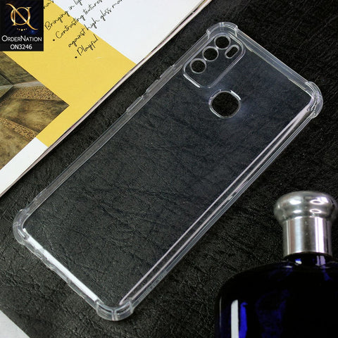 Infinix Hot 9 Play Cover - Soft 4D Design Shockproof Silicone Transparent Clear Camera Protection Case