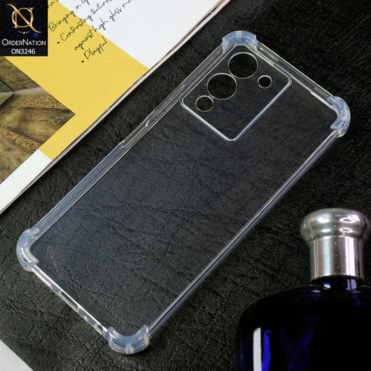 Infinix Note 12 G96 Cover - Transparent - Soft 4D Design Shockproof Silicone Transparent Clear Camera Protection Case