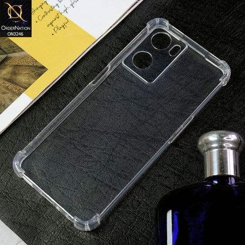 Oppo A77s Cover - Transparent - Soft 4D Design Shockproof Silicone Transparent Clear Camera Protection Case