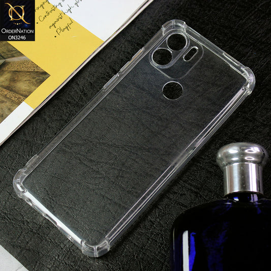 Xiaomi Redmi A1 Plus Cover - Soft 4D Design Shockproof Silicone Transparent Clear Camera Protection Case
